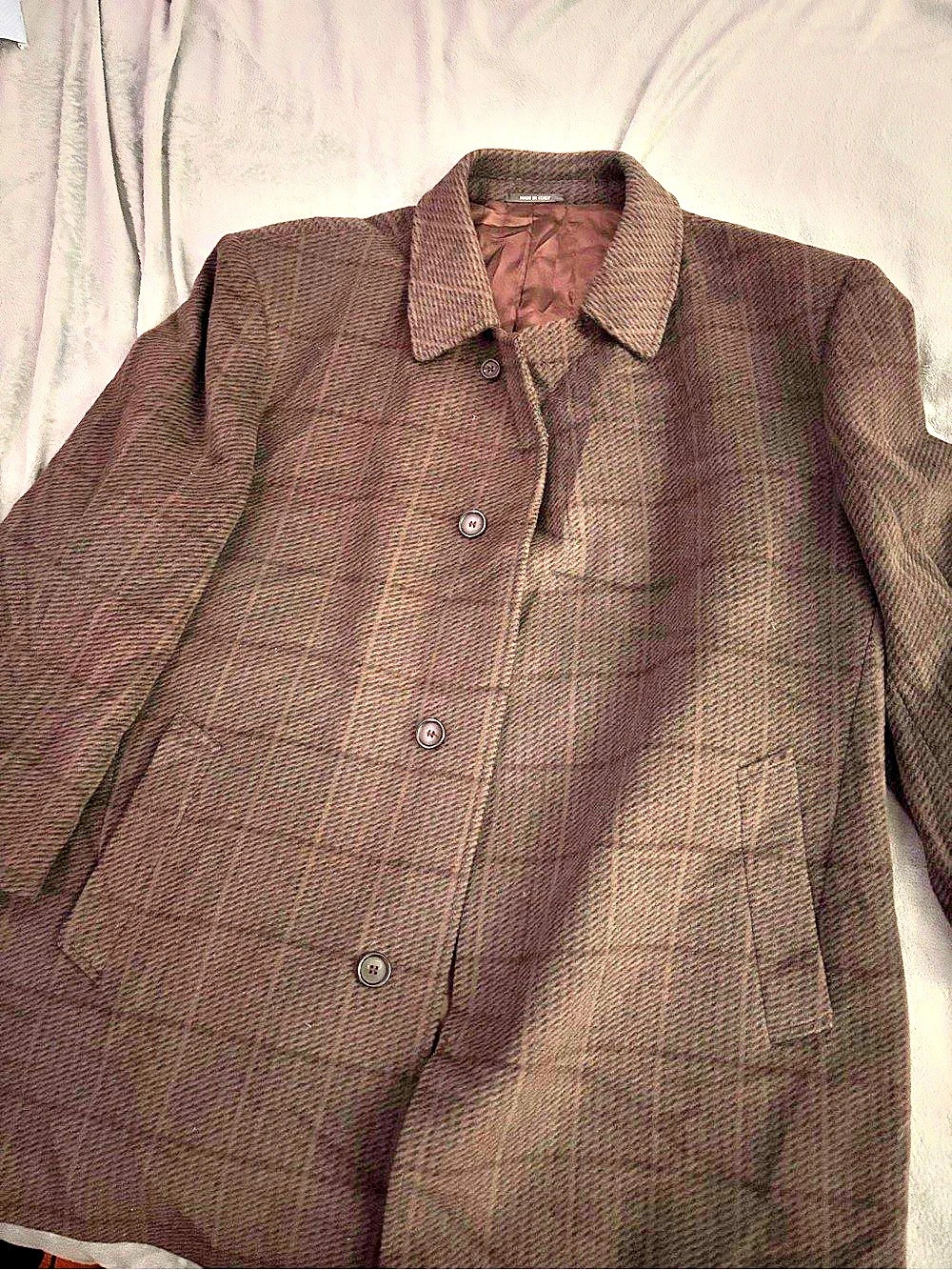 Lebole  Men's Brown Plaid Jacket Like New